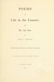 Cover of: Poems of life in the country and by the sea | Benjamin Francis Brown