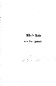 Cover of: Richard Rothe und seine Freunde