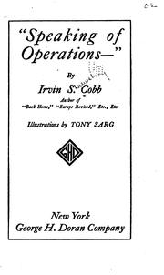 "Speaking of operations--" by Irvin S. Cobb