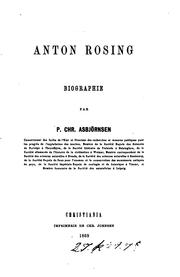Cover of: Anton Rosing by Peter Christen Asbjørnsen