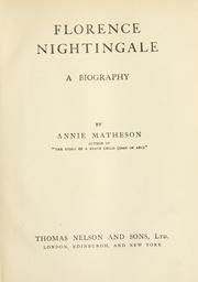 Cover of: Florence Nightingale by Annie Matheson