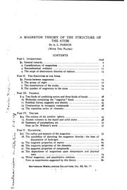 Cover of: A magneton theory of the structure of the atom by Alfred Locke Parson