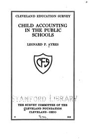 Cover of: Child accounting in the public schools by Leonard Porter Ayres