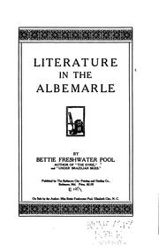 Cover of: Literature in the Albemarle