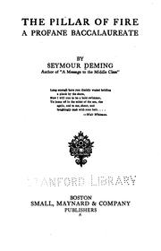 Cover of: The pillar of fire by Seymour Deming