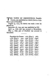 Vital records of Greenfield, Massachusetts, to the year 1850 by Greenfield (Mass.)