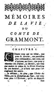 Cover of: Mémoires de la vie du comte de Grammont by Count Anthony Hamilton