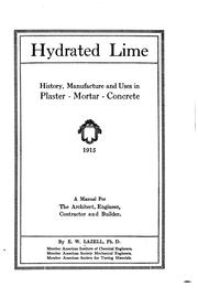 Cover of: Hydrated lime by Ellis Warren Lazell, Ellis Warren Lazell