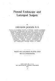 Cover of: Peroral endoscopy and laryngeal surgery