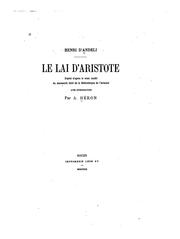 Cover of: Le lai d'Aristote