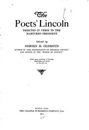 Cover of: The poets' Lincoln by Osborn H. Oldroyd