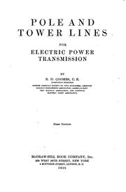 Pole and tower lines for electric power transmission by Robert Duncan Coombs