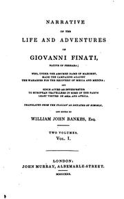 Cover of: Narrative of the life and adventures of Giovanni Finati, native of Ferrara | Giovanni Finati