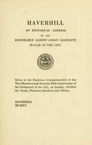 Cover of: Haverhill: an historical address