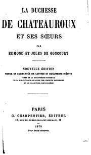 Cover of: La duchesse de Châteauroux et ses soeurs