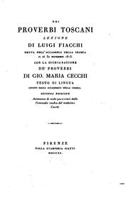 Cover of: Dei proverbi toscani