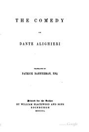 Cover of: The Comedy of Dante Alighieri by Dante Alighieri