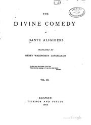 Cover of: The divine comedy of Dante Alighieri by Dante Alighieri