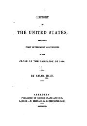 Cover of: History of the United States | Salma Hale