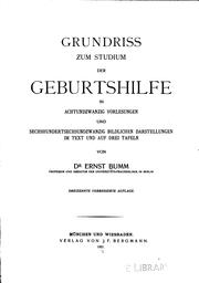 Cover of: Grundriss zum studium der geburtshilfe.