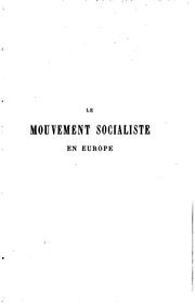 Cover of: Le mouvement socialiste en Europe: les hommes et les idées