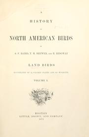 Cover of: A history of North American birds by Spencer Fullerton Baird