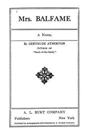 Cover of: Mrs. Balfame by Gertrude Atherton