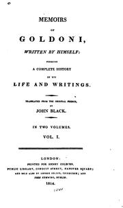 Cover of: Memoirs of Goldoni