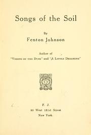 Songs of the soil by Fenton Johnson