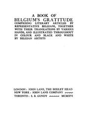 A Book of Belgium's gratitude: comprising literary articles by ... by Emile Cammaerts