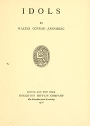 Cover of: Idols by Arensberg, Walter
