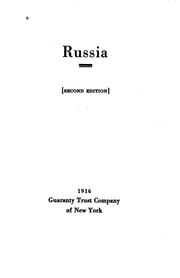 Cover of: Russia.