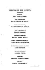 Cover of: Memorial of Colonel Andrew Warner: Recording Secretary of the New York Historical Society, 1846-1849, 1854-1899