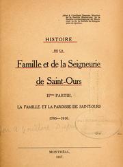 Histoire de la seigneurie de St.-Ours by Azarie Couillard- Després