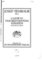 Cover of: Ludwig van Beethovens sonaten, op. 31, no. 2, u. op. 57.