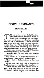 Cover of: God's remnants by Gordon, Samuel