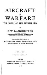 Cover of: Aircraft in warfare | F. W. Lanchester