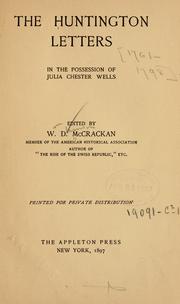 Cover of: Huntington letters | William Denison McCrackan