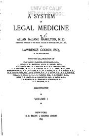 A system of legal medicine by Allan McLane Hamilton