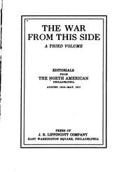 Cover of: The war from this side | 