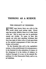 Thinking as a science by Henry Hazlitt