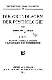 Cover of: ... Die grundlagen der psychologie