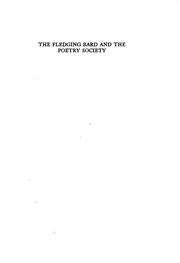 Cover of: The fledgling bard and the poetry society