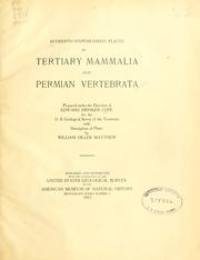 Cover of: Hitherto unpublished plates of Tertiary Mammalia and Permian Vertebrata