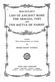 Cover of: Macaulay's Lays of ancient Rome by Thomas Babington Macaulay