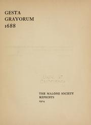 Cover of: Gesta Grayorum.: 1688.