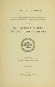 Cover of: Connecticut houses