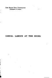 Cover of: Casual labour at the docks