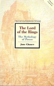 The Lord of the Rings by Jane Chance, Jane Chance
