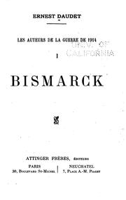 Cover of: Bismarck.